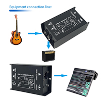 Boîte DI audio passive GAZ-DI1, faible bruit, DI pour guitare basse, convertisseur audio monocanal, polyvalent