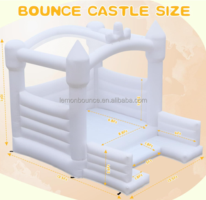 Château Gonflable Commercial <span class=keywords><strong>de</strong></span> Gros pour Mariages et Fêtes, Combo Gonflable en PVC Blanc pour Enfants, Équipement <span class=keywords><strong>de</strong></span> Jeu Extérieur - Product Image 4