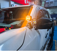 Accessoires de voiture, éclairage LED pour conduite, support de pilier A en aluminium noir pour Nissan Navara 2014-2021