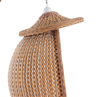 Chaise de balançoire en forme d'oeuf à siège unique en vrac chaise de balançoire en forme d'oeuf pour patio et jardin chaise en rotin suspendue