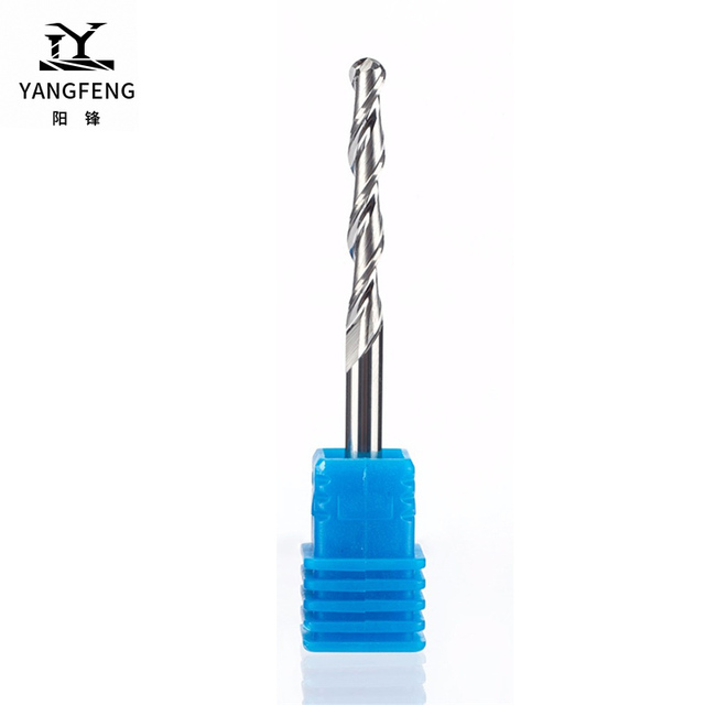 Two Flutes Tungsten Carbide End Mill / Ball Nose Bit Milling Tools CNC Router Bits for Wood