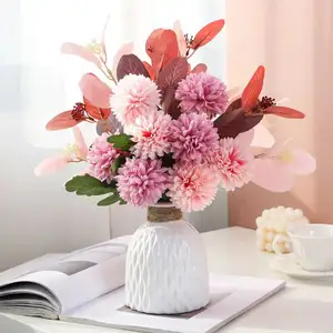 Искусственные цветы с вазой для гостиной столовой и офисного декора и цветочной композиции