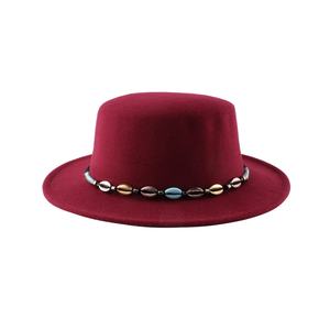Chapeaux personnalisés à large bord pour femmes, vente en gros, chapeaux de créateur, bonnets, fedoras en feutre de laine pour hommes, décontractés - Product Image 1