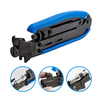 Kit d'outils de sertissage pour câble coaxial RG6 avec pince à dénuder les câbles pour les installateurs de télévision par câble et satellite