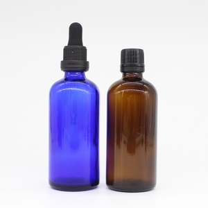 100ml ambra/marrone o blu Mini cosmetico contagocce bottiglia di vetro olio essenziale fiala - Product Image 4