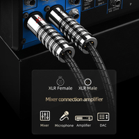 Câble audio vidéo OCC double XLR mâle vers femelle de haute qualité pour microphone amplificateur prise stéréo XLR câble audio équilibré