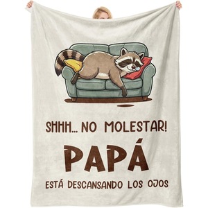 Gray Sloth Sleeping Branch Flannel <b>Blanket</b> Throw <b>Blanket</b> Nap <b>Blanket</b> Reversible Cozy <b>Warm</b> for Bed Sofa Couch Custom Print - Product Image 1