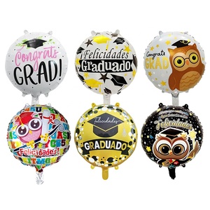 Globos de Aluminio Personalizados de 18 Pulgadas con Orejas de Sombrero de Búho, Decoraciones para Fiestas de Graduación, Regreso a Clases, Globo Inflable - Product Image 2