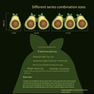 Brinquedo Multifuncional Rotativo para Limpeza dos Dentes Molares de Gato, Bola de <span class=keywords><strong>Catnip</strong></span> em Forma de Abacate - Product Image 4