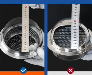 כובע אוורור נירוסטה לציפור ומכרסמים-אוורור, מכסה שקע פליטה למערכות אוויר טריות - Product Image 3