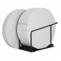 Tables rondes pliantes en HDPE de couleur noire pour événements, 6 pieds (180 cm, 1,8 m), personnalisation en gros CE