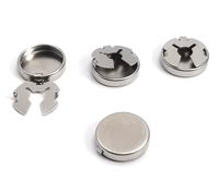 Botón Redondo de Acero Inoxidable, Multiusos, para Camisas de Hombre y Mujer, Cubrebotones Decorativos, Accesorio DIY