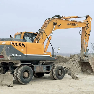 Excavatrice sur pneus Hyundai 210W-9 d'occasion, 21 tonnes, avec moteur Yanmar, boîte de vitesses et pompe à vendre - Product Image 1