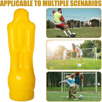 Mannequin de football gonflable en PVC robuste pour entraînement, mur de tir portable pour exercices de frappe au but
