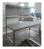 Prix de gros usine Profilé en aluminium série 6000 4080 Anodisé noir Style industriel personnalisé Ligne d'assemblage de tables informatiques