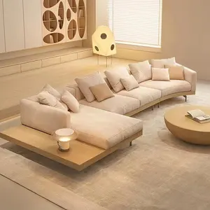 Wholesale Japanese Style Big Size Customizable Living Room Furniture 3 Seaters Solid Wood Sofa