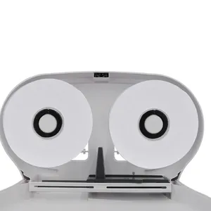 Distributeur de papier <span class=keywords><strong>toilette</strong></span> mural moderne en plastique ABS blanc à double rouleau de grande taille pour usage hôtelier CD-8032A - Product Image 1