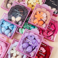 Nouvel ensemble de 8 pièces : Bandeau nuage, pinces à cheveux fleur, éponge de maquillage, houppette de beauté, coffret cadeau, accessoires de coiffure tendance pour femmes