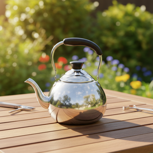 Bouilloire sifflante Zhila moderne en acier inoxydable avec poignée anti-brûlure, compatible gaz et <span class=keywords><strong>induction</strong></span>, sûre pour cuisinière, <span class=keywords><strong>théière</strong></span> domestique - Product Image 3