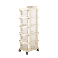 Chariot utilitaire de rangement Xinhang à roulettes pivotantes à 360 degrés, style armoire, en plastique épaissi, multi-tailles, mobile, pour salle de bain