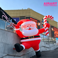 Décoration de Noël gonflable personnalisée de 2,5 m de haut, grand Père Noël gonflable pour l'affichage lors d'événements festifs