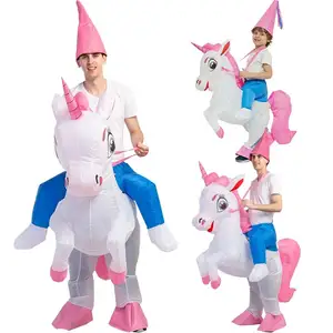 Disfraz inflable de unicornio para adultos, juguete Popular de dibujos animados para fiesta de vacaciones