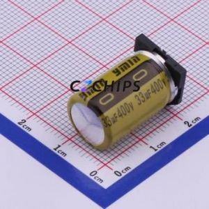 ตัวเก็บประจุอิเล็กโทรไลต์อะลูมิเนียมแบบ SMD รุ่น VKML2102G330MV, ขนาด D12.5xL21 มม. 33uF 20% 400V 850mA-100kHz - Product Image 1