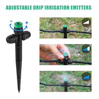Arroseur à jet réglable pour jardin, serre, pelouse, balcon, arrosage des fleurs, goutteur de jardin, compatible avec tuyau de 1/4 pouce