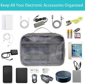 Échantillon gratuit Sac de rangement Organisateur électronique Accessoire Pochette technologique pour MacBook Chargeur & Câbles & Batterie externe & Disque dur & Cordons - Product Image 3