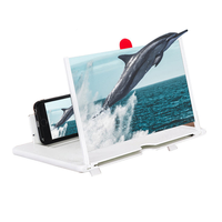 Support de téléphone portable pliable HD 12'' avec amplificateur d'écran et lentille anti-reflet pour iPhone/Android