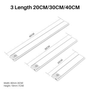 Große 1500mAh wiederauf ladbare drahtlose Bewegungs sensor Innen küchen leuchten <span class=keywords><strong>LED</strong></span>-Schrank leuchte nach oben Schatten richtung Modernes Design - Product Image 5