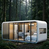 Maison capsule modulaire de luxe en structure acier, préfabriquée, mobile, pour famille, chambre, hôtel, villa, installation rapide