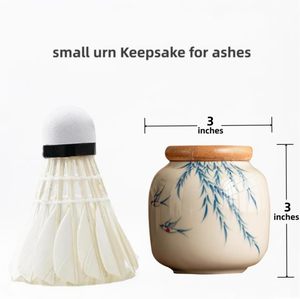 Urna in Ceramica Personalizzabile per Ceneri, Urna Commemorativa a Forma di Crisantemo, Portaceneri per i Propri Cari - Product Image 2