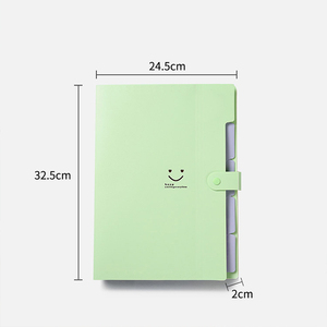 A4 thư có kích thước mặt cười PP mở rộng Ví tổ chức thư mục, với dán nhãn lưu trữ sản phẩm - Product Image 6