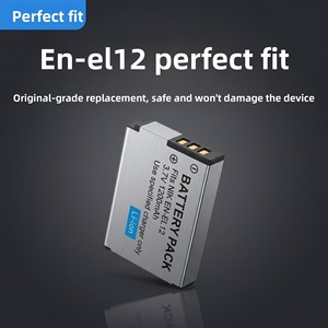 Batterie lithium rechargeable EN-EL12 3.7V compatible avec les appareils photo CCD P300 P310 S6300 <span class=keywords><strong>S9200</strong></span> S9500 - En stock - Product Image 2