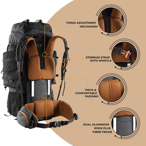 Multi-function Large Capacity Hiking <b>Backpack</b> Custom Durable Bag Waterproof Durable Travel Climbing Bag - Product Image 4
