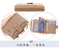 Dompet Kulit Pria Baellerry yang Dapat Disesuaikan, Tempat Kartu, Dompet Koin, Dompet Pendek Pria