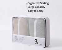 Ensemble de cubes de compression en polyester légers à fermeture éclair, grande capacité, 7 pièces, avec logo personnalisé, pour les voyages en plein air