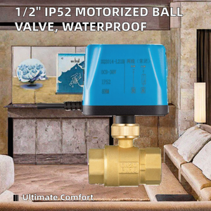 Válvula de bola motorizada de latón de 1/2 pulgada, de dos vías, normalmente cerrada, IP52, 220V 12V 24V, de 2 hilos, reemplaza al solenoide, eléctrica, impermeable, para agua - Product Image 2