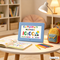 Reloj Electrónico ZKM de 7 Pulgadas HD con Versión de Voz para Niños, Reproducción de Video (MP4/AVI) y Sistema de Soporte para MP3