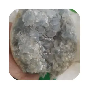 Groothandel Natuurlijke Kwarts Kristallen Helende Stenen Ruwe Celestiet Geode Kristallen Cluster Voor Decoratie