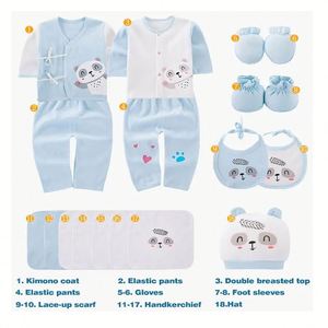 도매 선물 세트 신생아 순면 의류 캐주얼 신생아 의류 세트 - Product Image 3