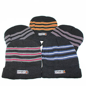Chapeau tricoté Sport Techwear, couleurs mélangées, bonnet de ski chaud, couvre-chef d'hiver pour adulte - Product Image 1