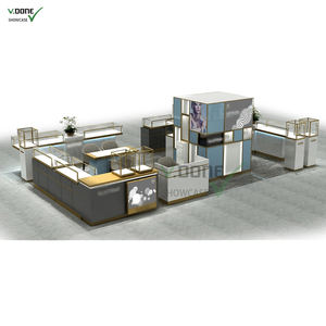 Kiosque sur mesure pour centre commercial et showroom, dernière collection de présentoirs incurvés combinés pour montres et bijoux, vitrine de présentation de bijoux - Product Image 5