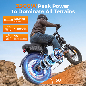 Bicicleta Eléctrica de Montaña US Stock Tire Fatbike de 20 Pulgadas con Batería de Litio de 60V40Ah, Suspensión Completa Ultra-T, Cuadro de Aluminio, Multiusos - Product Image 2