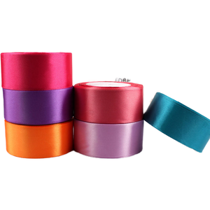 4cm Wide Polyester Satin <strong>Ribbon</strong> Colorful Silk Cake Handmade Rose DIY Flower Bouquet Woven Birthday Packaging - Product Image 1