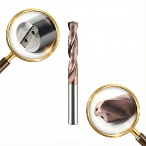 Mata Bor Twist Karbida Padat dengan Lubang Pendingin, Finishing Oksida Hitam, Panjang 118mm untuk Pengeboran Baja Tahan Karat 3D 5D 8D - Product Image 1
