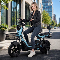 Meilleures ventes : Vélo électrique 500W 48V avec moteur sans balais, cadre en acier au carbone, capteur numérique 3 vitesses, batterie longue portée au plomb-acide, nouveau modèle