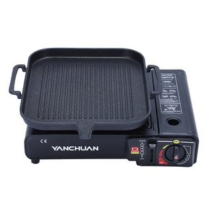 Griddles Grill <b>Pans</b> <b>Cast</b> Iron Rectangular 31.5x30.5x3cm Multi Layer Coating Easy Cleaning Stainless Steel Handle - Product Image 3
