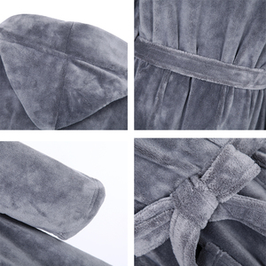 Albornoz <span class=keywords><strong>de</strong></span> lana púrpura para mujer Albornoz <span class=keywords><strong>de</strong></span> microfibra <span class=keywords><strong>de</strong></span> felpa personalizado con capucha Albornoz <span class=keywords><strong>de</strong></span> baño <span class=keywords><strong>de</strong></span> poliéster <span class=keywords><strong>de</strong></span> <span class=keywords><strong>invierno</strong></span> <span class=keywords><strong>de</strong></span> longitud completa - Product Image 3